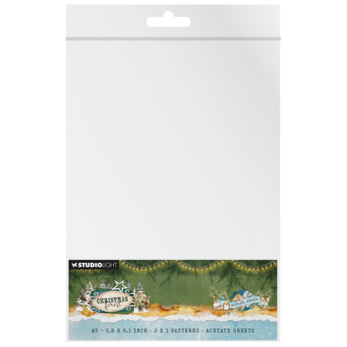 Studio Light - A5 Acetate Sheets "Snow & Landscape" Christmas Forest - 6 Bogen