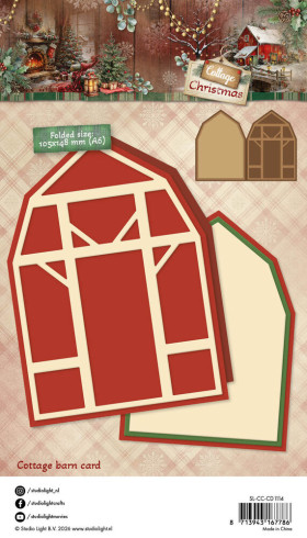 Preview: Studio Light - Stanzschablone "Cottage Barn Card" Cottage Christmas Cutting Dies