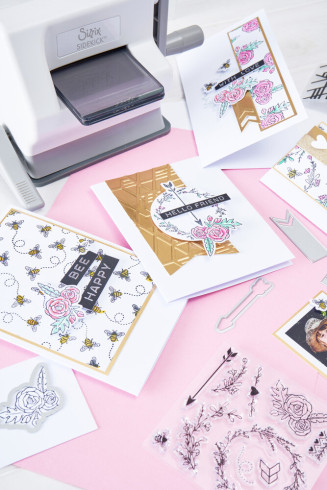 Sizzix - "Sidekick Starter Kit "White & Gray" – Stanz- und Prägemaschine"