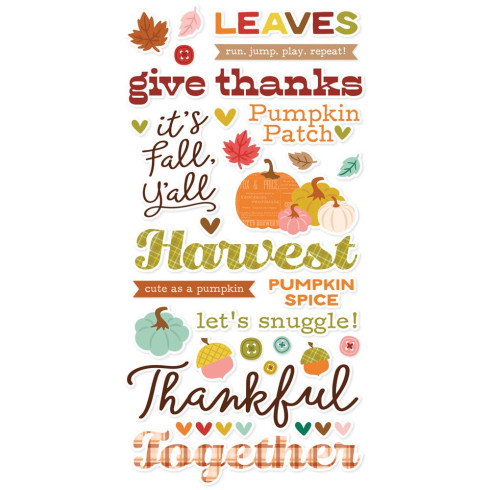 Simple Stories - Aufkleber "Pumpkins & Plaid" Foam Sticker