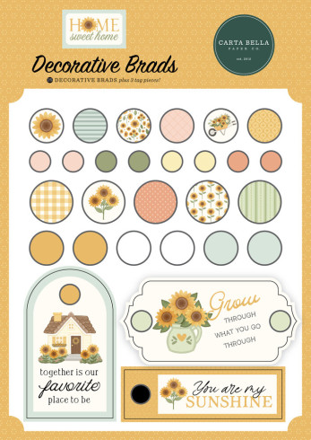 Preview: Carta Bella "Home Sweet Home" Decorative Brads