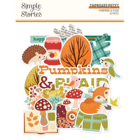 Simple Stories - Aufkleber "Pumpkins & Plaid" Chipboard Pieces