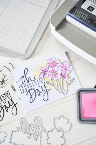 Sizzix - Stanzschablone & Stempelset "Di Oh Happy Day" Thinlits Craft Dies & Clear Stamps by by Vicki Boutin