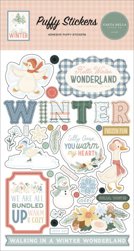 Preview: Carta Bella  - Aufkleber "Silly Goose Winter" Puffy Stickers