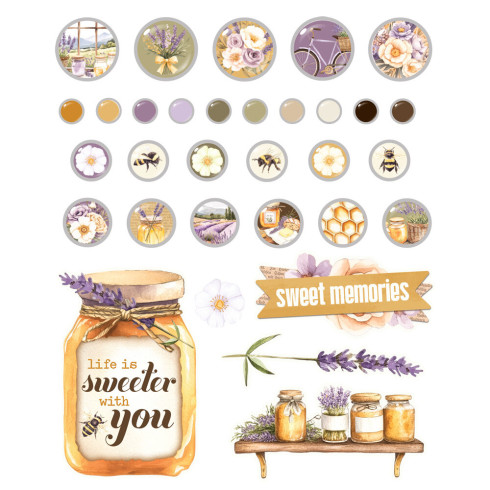 Preview: Simple Stories - Decorative Brads "Simple Vintage Lavender Fields"