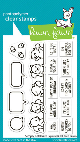 Preview: Lawn Fawn - Stempelset "Simply Celebrate Squirrels" Clear Stamp