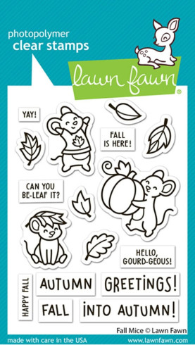 Preview: Lawn Fawn - Stempelset "Fall Mice" Clear Stamp