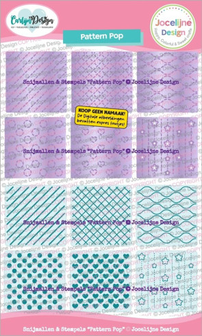 Preview: Carlijn Design - Bundel "Pattern Pop" Stempel & Stanzschablone