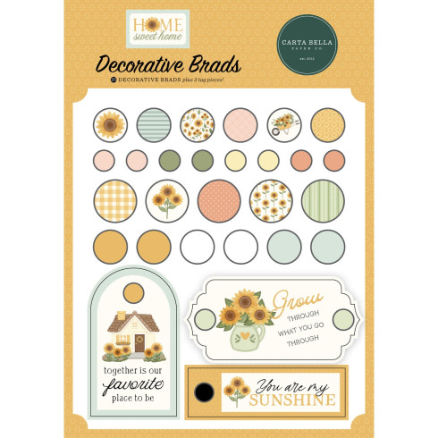 Carta Bella "Home Sweet Home" Decorative Brads