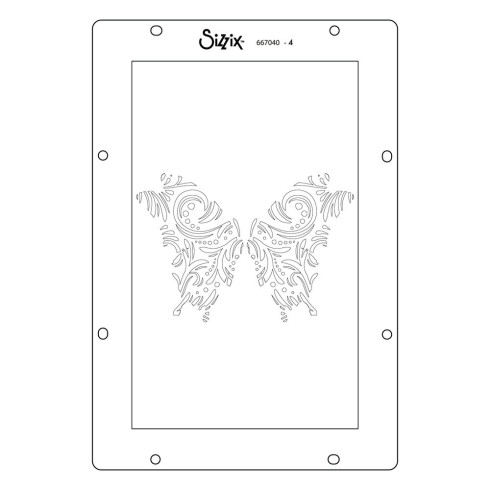 Preview: Sizzix - Schablone "Butterflies" Stencil Design by Willow Wolfe