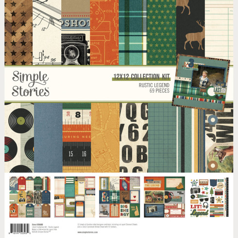 Preview: Simple Stories - Collectors Essential Kit "Rustic Legend" 12 Bogen Designpapier