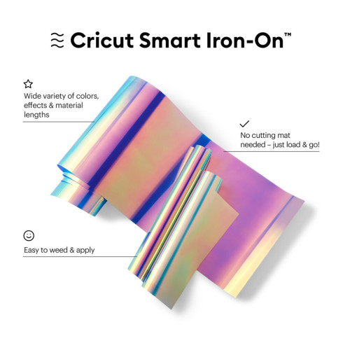 Preview: Cricut - Smart Iron-On "Holographic Blue" Transferfolie 13x36 (2011659)