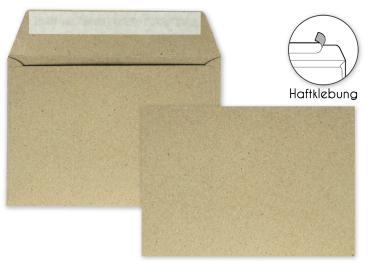 Briefumschlag DIN C6 100g/m² oF Haftklebung in kraft grau