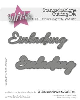 Kulricke Stanzschablone "Einladung mit Schatten" Craft Die 