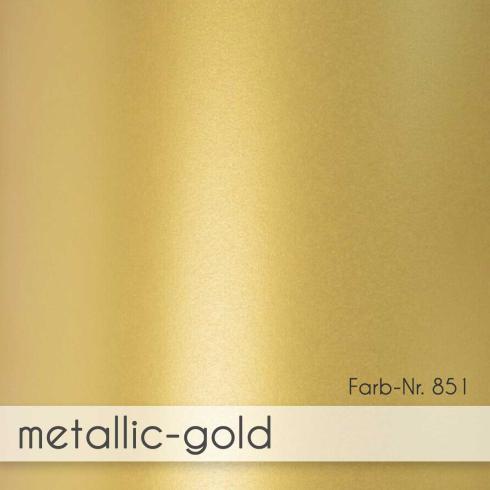 Passepartoutkarte oval 3-Fach DIN A6 in metallic gold