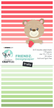 Creative Craft Lab - Studio Light - Friendz Design Paper - Paper Pad - Fruity - Papier Pack 