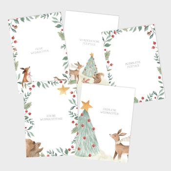 Weihnachtskarten-Bundle DIN A6 "Winter Wonderland"  | Grußkarten-Set | Postkarten