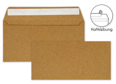 Briefumschlag DIN-Lang 100g/m² oF Haftklebung in kraft braun