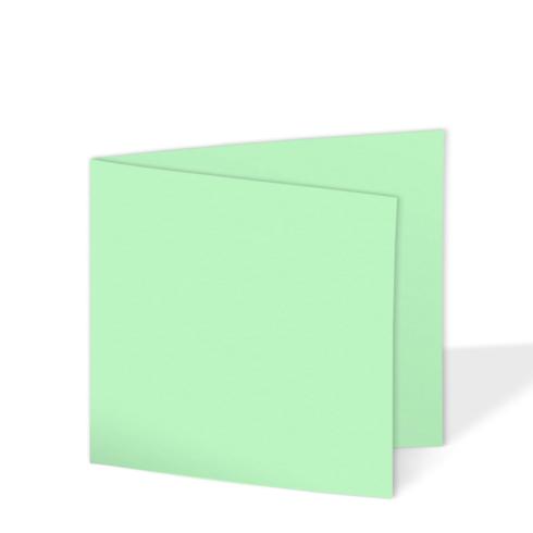 Doppelkarte - Faltkarte quadratisch 15x15cm, 240g/m² in pastell grün
