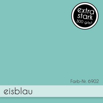 Doppelkarte - Faltkarte 300g/m² DIN A6 quer in eisblau