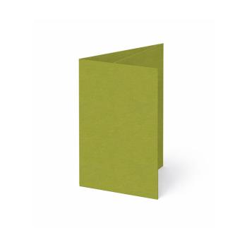 Trippelkarte - Leporello 220g/m² DIN A6 3-Fach in kraft grün