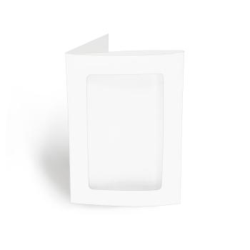 Passepartoutkarte rechteck 3-Fach DIN B6 in weiss