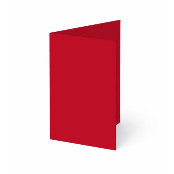 Trippelkarte - Leporello 240g/m² DIN B6 3-Fach in weihnachtsrot