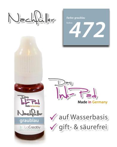 Das Ink-Pad - Nachfüller  6 x 3,5cm graublau