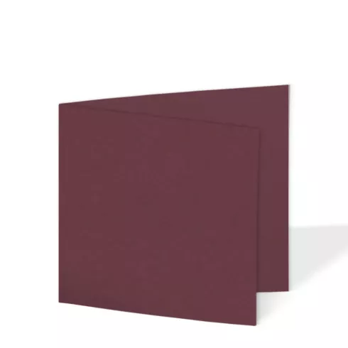 Doppelkarte - Faltkarte quadratisch 15x15cm, 250g/m² in waldbeere