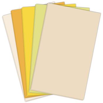 Farbkartonset "Gelbtöne" 25x Cardstock in 5 Farben DIN A4 - farbig sortiert