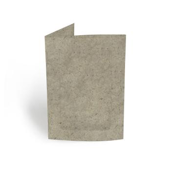 Passepartoutkarte rechteck 3-Fach DIN B6 in recycling silphie