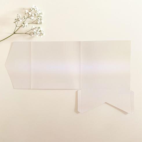 Pocketfold-Karte Quadrat (15x15) Premium-Karton "Metallic Champagner" Exklusiv Line