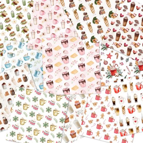 LaCreativ - Designpapier "Kakaoliebe" Paper Pack 6x6" - 24 Bogen