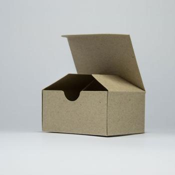 Gastgeschenk Box kraft grau