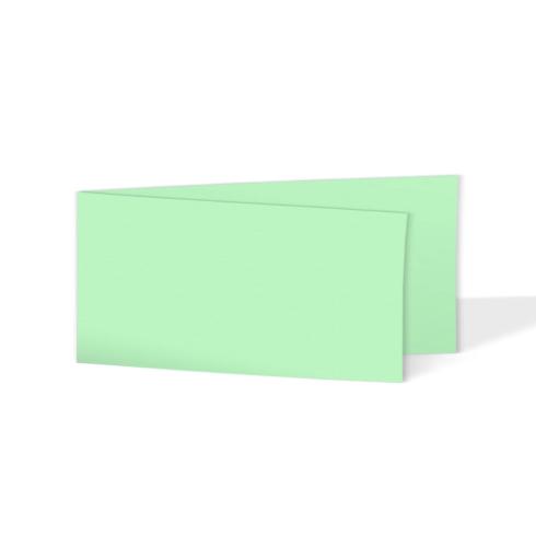 Faltkarte DIN Lang quer 240g/m²  in pastell grün