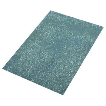 Rayher Moosgummi Platte Glitter, h.blau, 30x45x0,2cm 