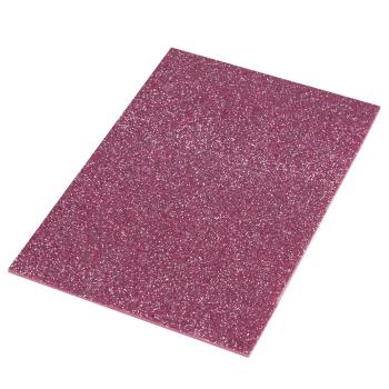 Rayher Moosgummi Platte Glitter, pink, 30x45x0,2cm