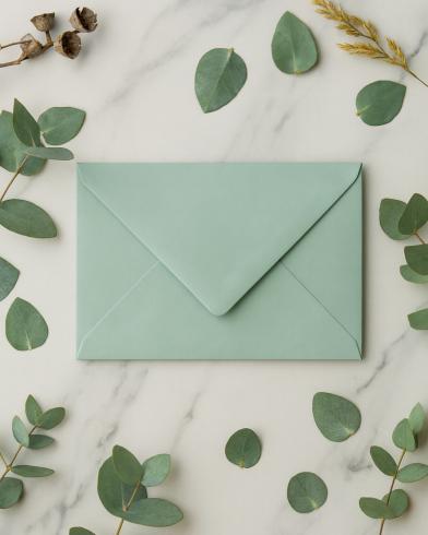 Preview: Briefumschlag DIN C6 120g/m² oF Nassklebung in eukalyptus