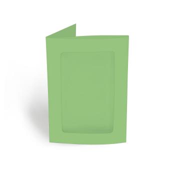 Passepartoutkarte rechteck 3-Fach DIN B6 in pistazie