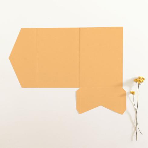 Preview: Pocketfold-Karte B6 Struktur-Karton "Struktur Caramel" Exklusiv Line