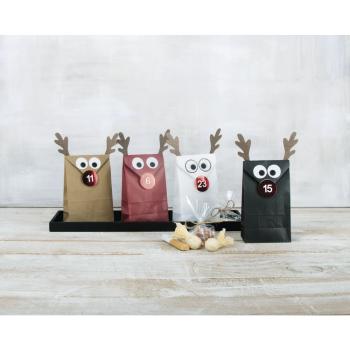 Rayher Papier-Blockbodenbeutel, schwarz, 10x24x6cm, 80g/m², SB-Btl. 25Stück 