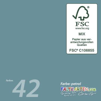 Cardstock 12"x24"  240g/m² (30,5 x 61cm) in petrol