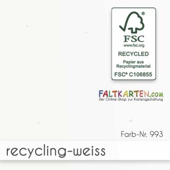 Karte - Einlegekarte DIN Lang 300g/m² in recycling weiss