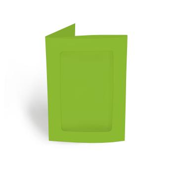Passepartoutkarte rechteck 3-Fach DIN B6 in grasgrün
