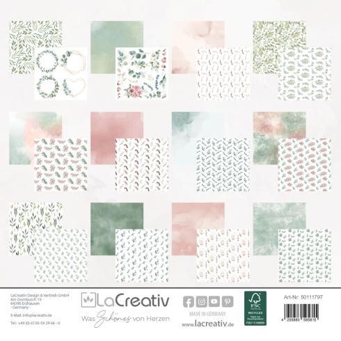 Preview: LaCreativ - Designpapier "Eukalyptusliebe" Paper Pack 6x6" - 24 Bogen