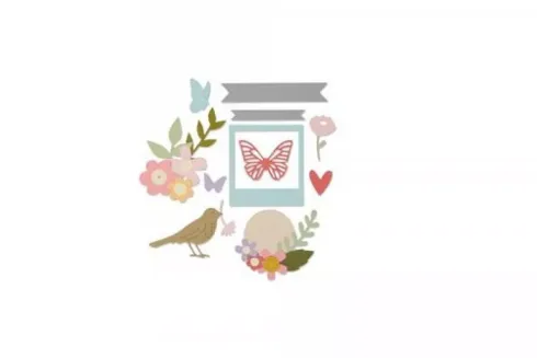 Sizzix Thinlits Craft Die - Floral Banner