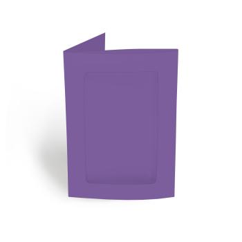 Passepartoutkarte rechteck 3-Fach DIN B6 in violett