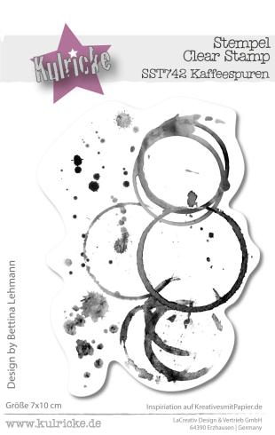 Kulricke Stempel "Kaffeespuren" Clear Stamp