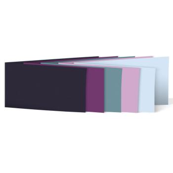 Sortiment "Eisiger Winter" 25x Faltkarten in 5 Farben DIN Lang - farbig sortiert
