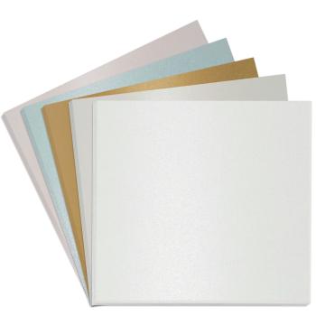 Farbkartonset "Metallictöne" 20x Cardstock in 5 Farben Format 12x12 - farbig sortiert
